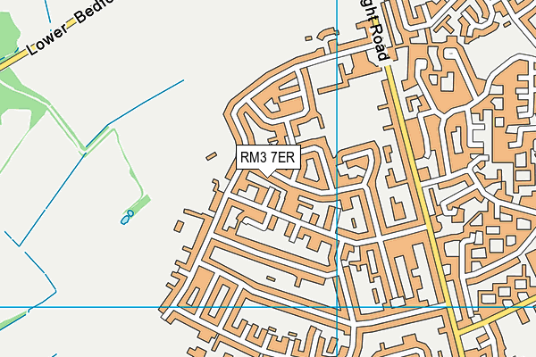 RM3 7ER map - OS VectorMap District (Ordnance Survey)