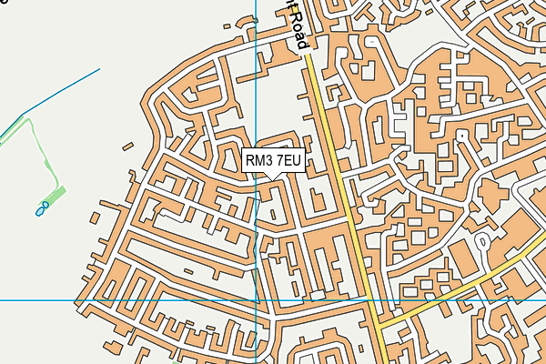 RM3 7EU map - OS VectorMap District (Ordnance Survey)