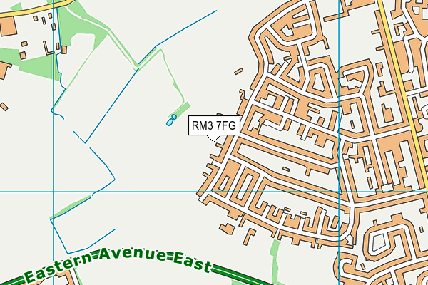 RM3 7FG map - OS VectorMap District (Ordnance Survey)