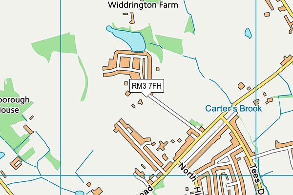 RM3 7FH map - OS VectorMap District (Ordnance Survey)