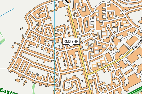 RM3 7HR map - OS VectorMap District (Ordnance Survey)