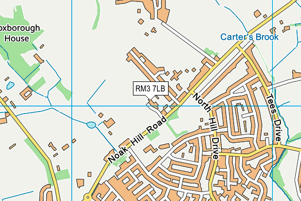 RM3 7LB map - OS VectorMap District (Ordnance Survey)