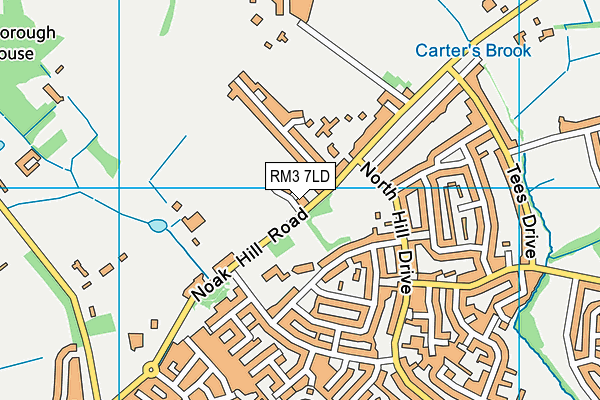 RM3 7LD map - OS VectorMap District (Ordnance Survey)