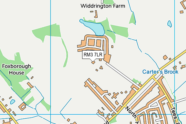 RM3 7LR map - OS VectorMap District (Ordnance Survey)