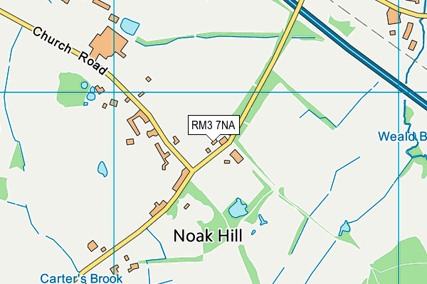 RM3 7NA map - OS VectorMap District (Ordnance Survey)