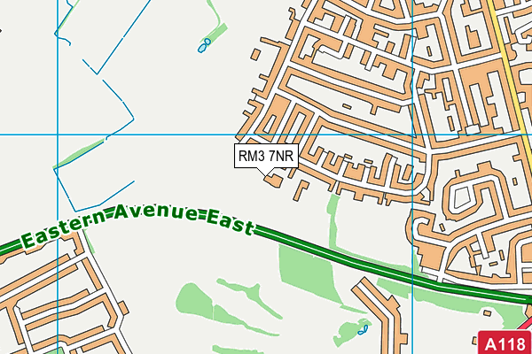 RM3 7NR map - OS VectorMap District (Ordnance Survey)