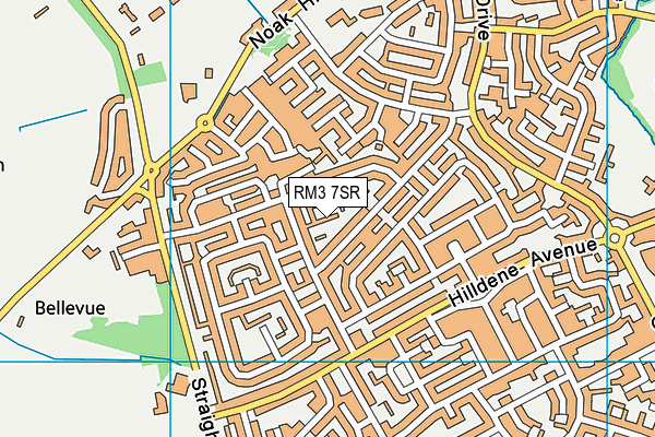 RM3 7SR map - OS VectorMap District (Ordnance Survey)
