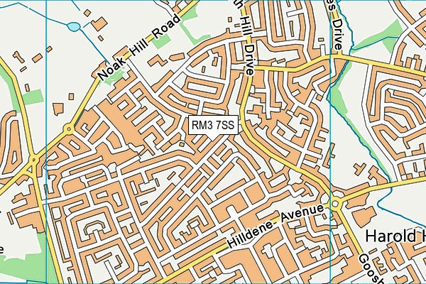 RM3 7SS map - OS VectorMap District (Ordnance Survey)