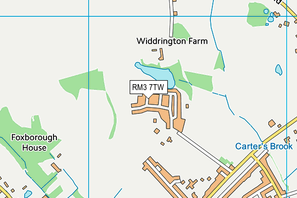 RM3 7TW map - OS VectorMap District (Ordnance Survey)