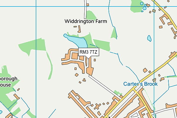 RM3 7TZ map - OS VectorMap District (Ordnance Survey)