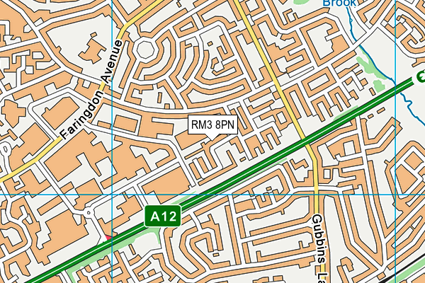 RM3 8PN map - OS VectorMap District (Ordnance Survey)