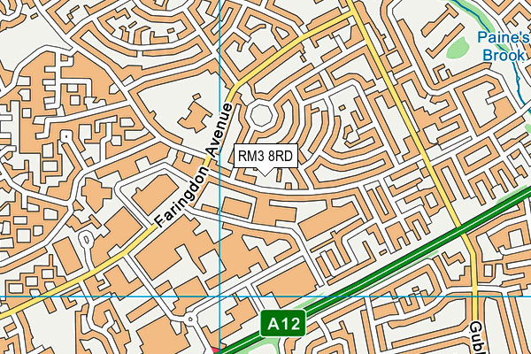RM3 8RD map - OS VectorMap District (Ordnance Survey)