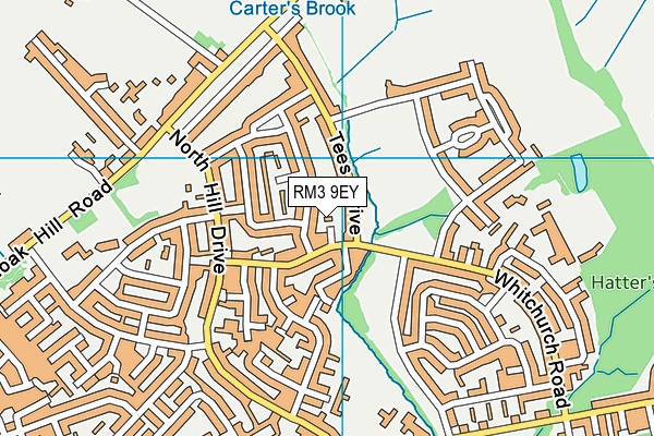 RM3 9EY map - OS VectorMap District (Ordnance Survey)