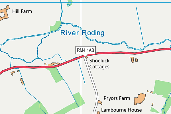 RM4 1AB map - OS VectorMap District (Ordnance Survey)