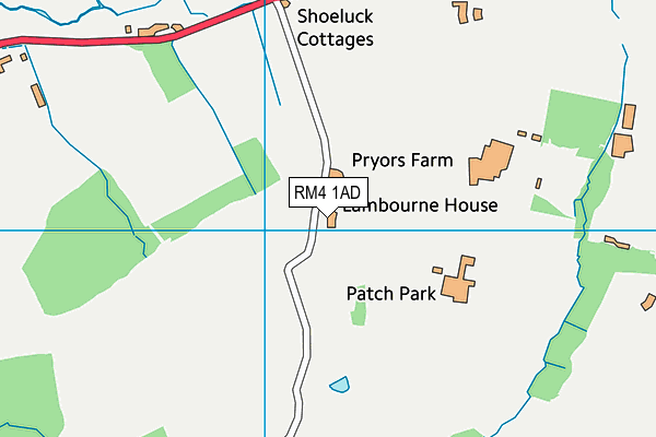 RM4 1AD map - OS VectorMap District (Ordnance Survey)