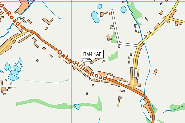 RM4 1AF map - OS VectorMap District (Ordnance Survey)