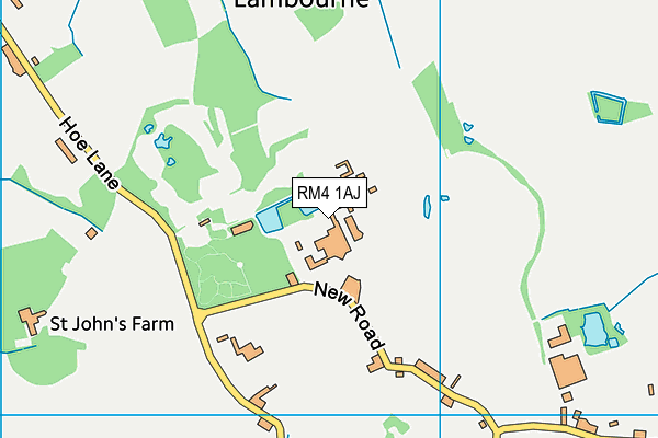 RM4 1AJ map - OS VectorMap District (Ordnance Survey)