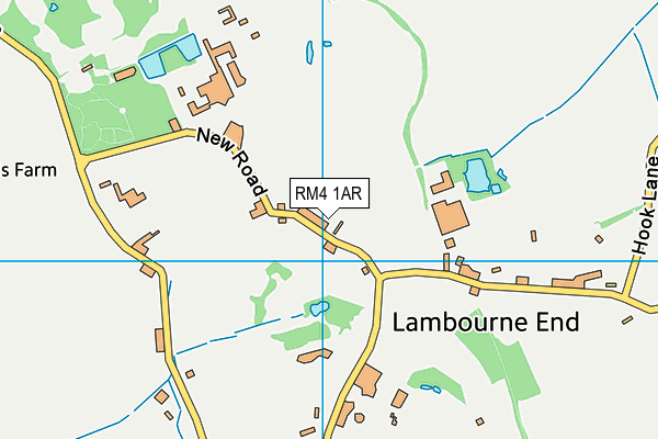 RM4 1AR map - OS VectorMap District (Ordnance Survey)