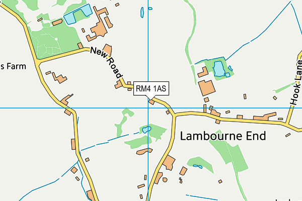 RM4 1AS map - OS VectorMap District (Ordnance Survey)