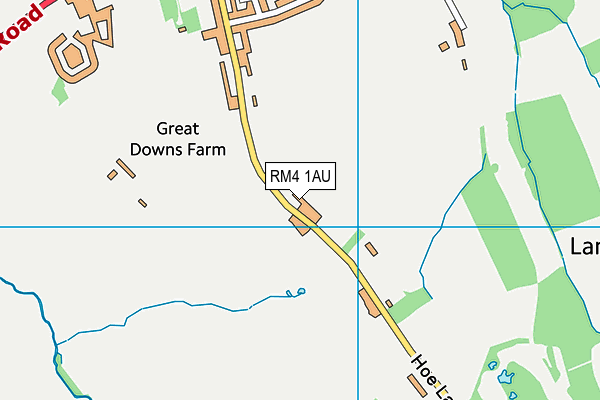 RM4 1AU map - OS VectorMap District (Ordnance Survey)