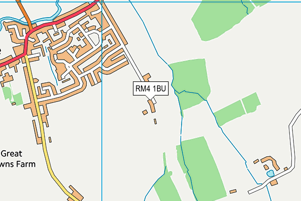 RM4 1BU map - OS VectorMap District (Ordnance Survey)