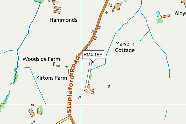 RM4 1ES map - OS VectorMap District (Ordnance Survey)