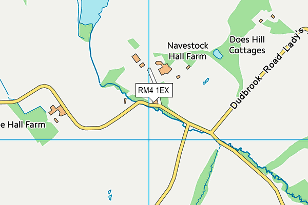 RM4 1EX map - OS VectorMap District (Ordnance Survey)