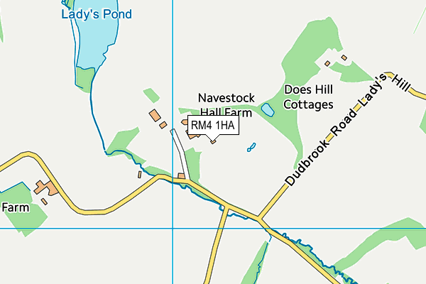 RM4 1HA map - OS VectorMap District (Ordnance Survey)