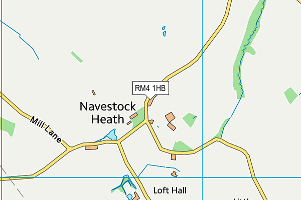 RM4 1HB map - OS VectorMap District (Ordnance Survey)