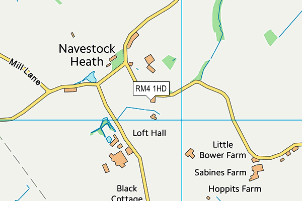 RM4 1HD map - OS VectorMap District (Ordnance Survey)