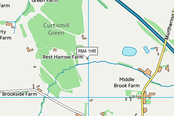 RM4 1HR map - OS VectorMap District (Ordnance Survey)