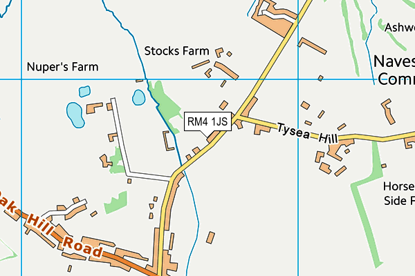 RM4 1JS map - OS VectorMap District (Ordnance Survey)