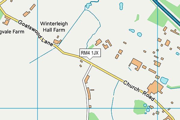 RM4 1JX map - OS VectorMap District (Ordnance Survey)