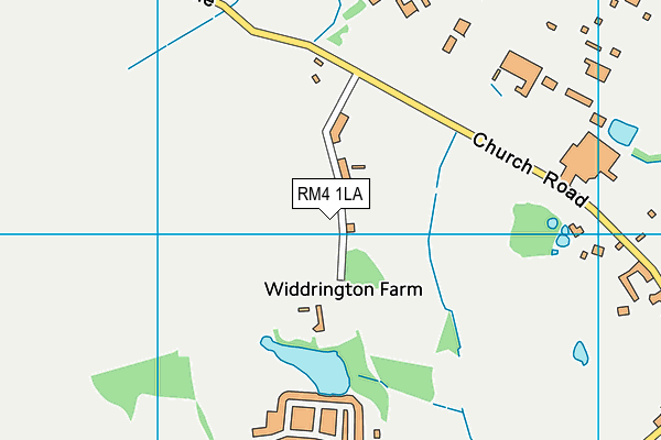 RM4 1LA map - OS VectorMap District (Ordnance Survey)