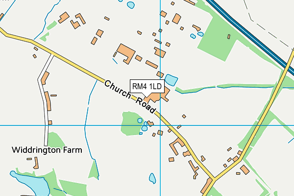 Noak Hill Sports Ground map (RM4 1LD) - OS VectorMap District (Ordnance Survey)