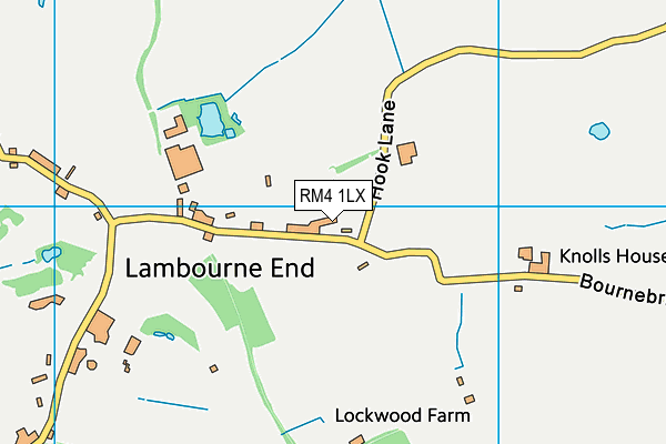 RM4 1LX map - OS VectorMap District (Ordnance Survey)