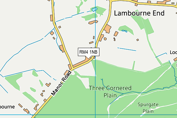 RM4 1NB map - OS VectorMap District (Ordnance Survey)