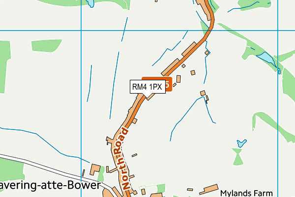 RM4 1PX map - OS VectorMap District (Ordnance Survey)