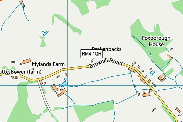 Bedfords Park map (RM4 1QH) - OS VectorMap District (Ordnance Survey)