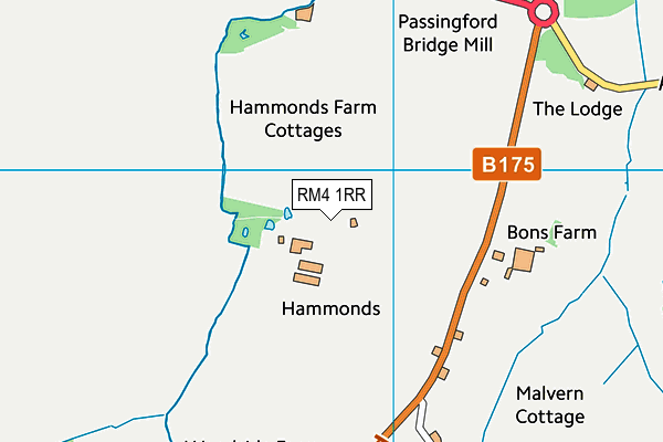 RM4 1RR map - OS VectorMap District (Ordnance Survey)