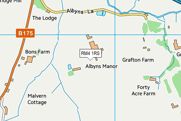 RM4 1RS map - OS VectorMap District (Ordnance Survey)