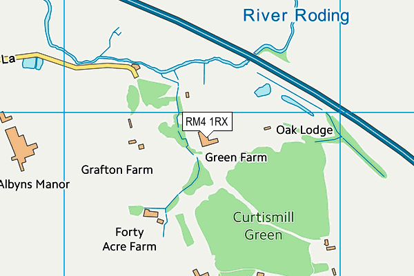 RM4 1RX map - OS VectorMap District (Ordnance Survey)