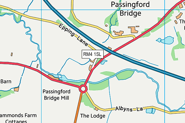 RM4 1SL map - OS VectorMap District (Ordnance Survey)