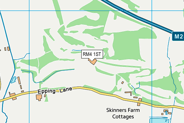 Abridge Golf Club map (RM4 1ST) - OS VectorMap District (Ordnance Survey)
