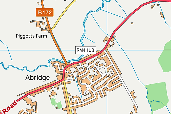 RM4 1UB map - OS VectorMap District (Ordnance Survey)