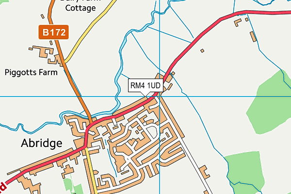 Abridge Village Hall map (RM4 1UD) - OS VectorMap District (Ordnance Survey)
