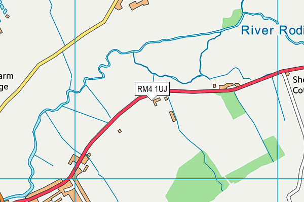 RM4 1UJ map - OS VectorMap District (Ordnance Survey)