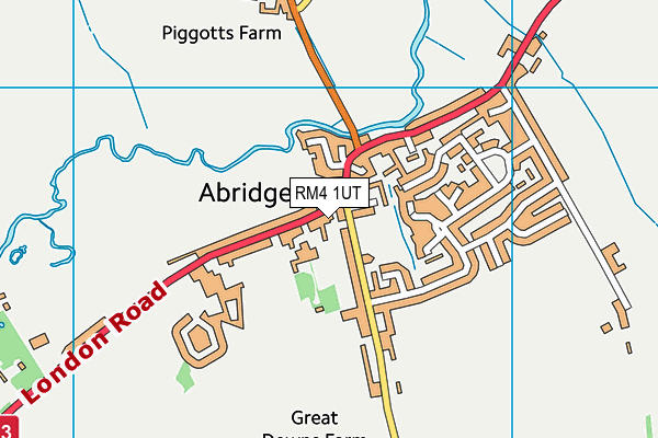 RM4 1UT map - OS VectorMap District (Ordnance Survey)