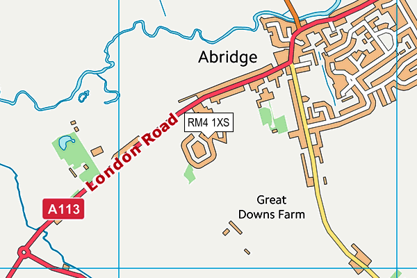 RM4 1XS map - OS VectorMap District (Ordnance Survey)