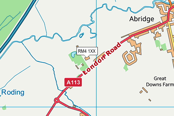 RM4 1XX map - OS VectorMap District (Ordnance Survey)